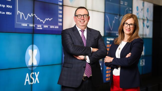 ASX chairman Damian Roche and chief executive Helen Lofthouse.