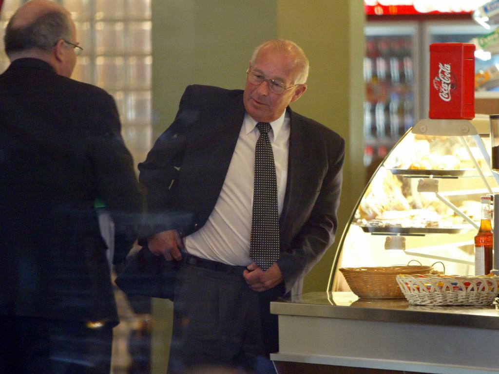 Former detective Roger Rogerson at Downing Centre Court, charged with lying to Police Integrity Commission.