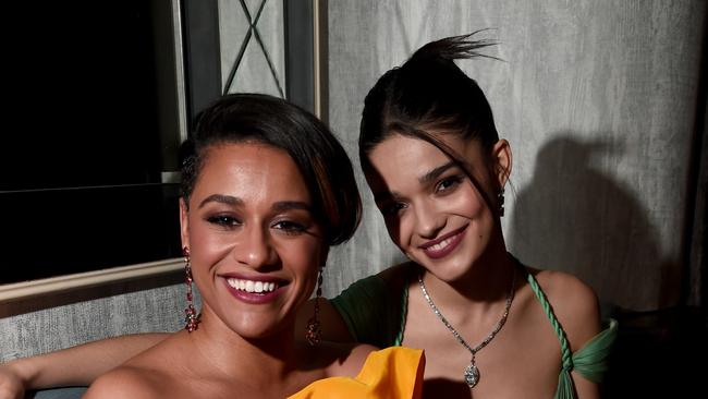 Zegler (right) with co-star Ariana DeBose at the Critics Choice Awards in London earlier this month. Getty