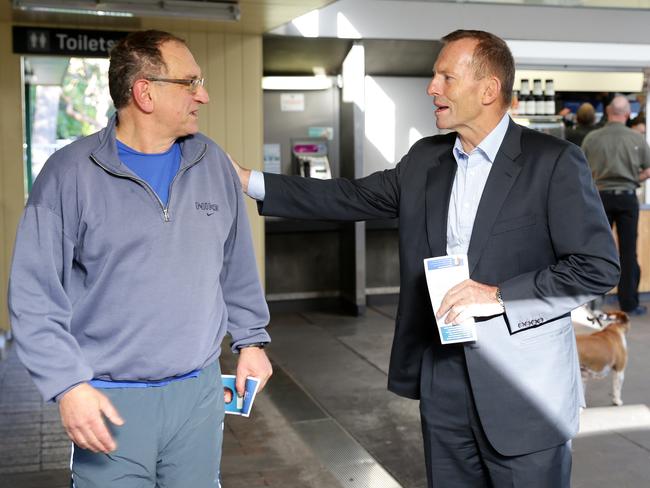 Tony Abbott at the Mosman wharf. Picture: Annika Enderborg