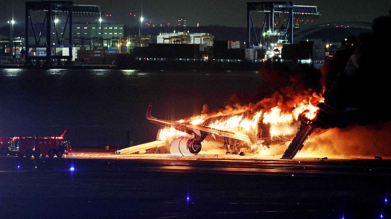 All the passengers were evacuated. Picture: JIJI PRESS / AFP