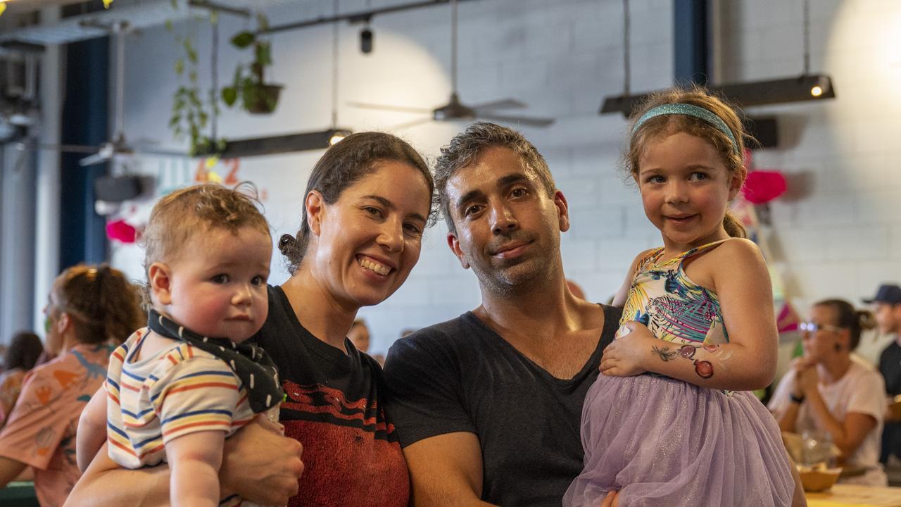 Plotzza-Mahan family at Tiny Mountain's third birthday. Picture: Supplied