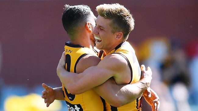 Dylan Moore won himself a spot on Hawthorn’s 2021 list with a big finish to last season.