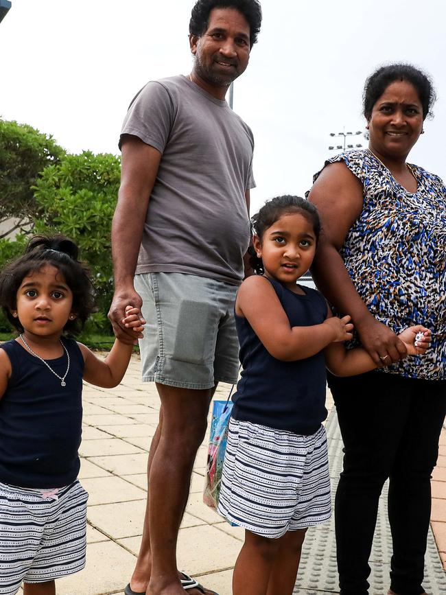 Nades, Priya, and their daughters Kopika and Tharunicaa are still detained on Christmas Island. Picture: Colin Murty / The Australian