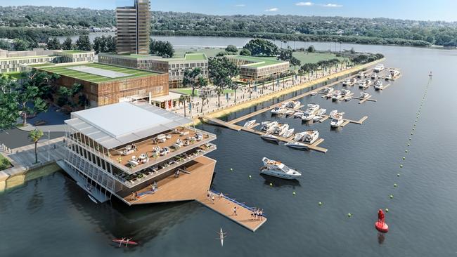 Artist impression of a proposed marina at Wentworth Point.