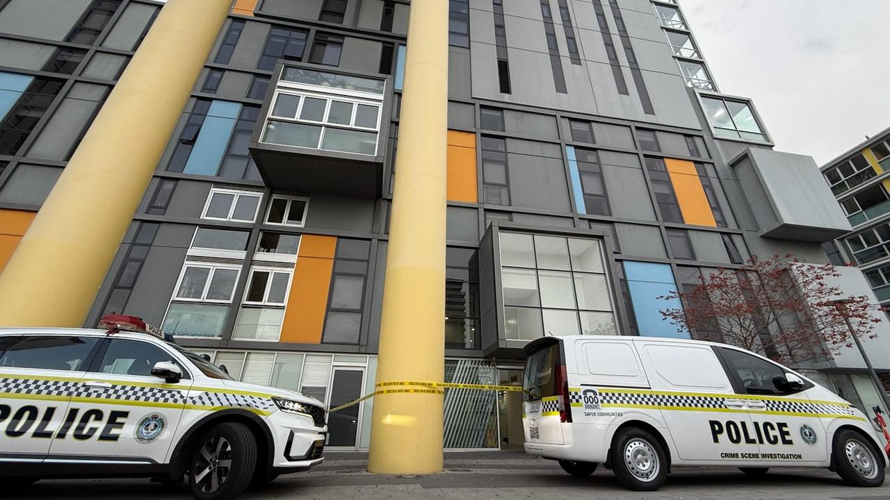 There is a heavy police presence at the scene. Picture: Emma Brasier
