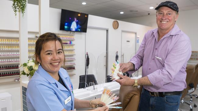 TD Nails and Beauty owners Tuyet and Don Church in the new Wilsonton Shopping Centre salon, Monday, October 12, 2020. Picture: Kevin Farmer