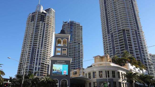 A body corporate fight has broken out at Chervon Renaissance, one of the Gold Coast's biggest residential towers. Picture Glenn Hampson