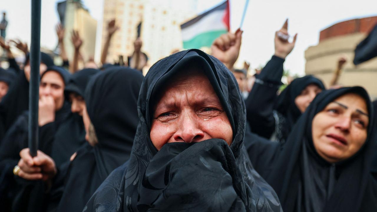 Mourners gather at Valiasr Square in Tehran on Monday. Picture: Atta Kenare/AFP