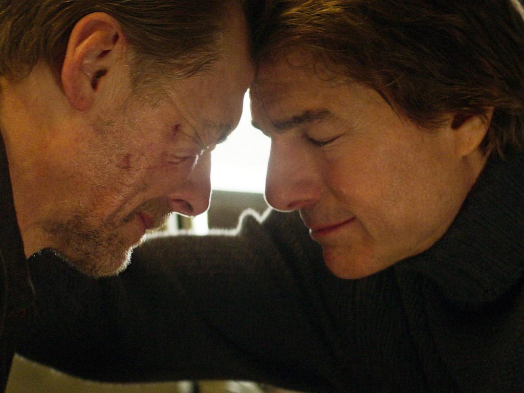 Simon Pegg shares a moment with Tom Cruise in Mission: Impossible – The Final Reckoning.