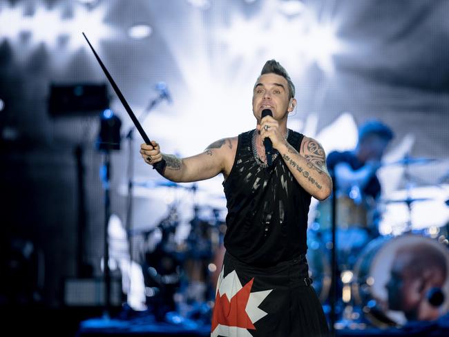 Robbie Williams played to nearly 12,000 people last night. Picture: David Jackson/A Day On The Green