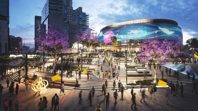 An artist’s impression of the proposed Brisbane Arena.