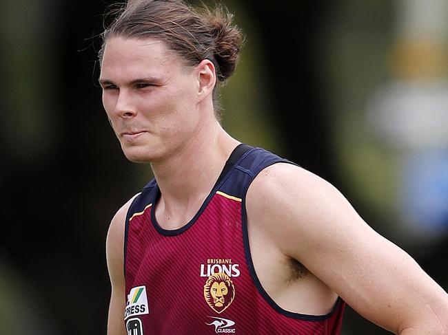 Eric Hipwood pictured at the start of the Brisbane Lions pre season training at Yeronga, Brisbane 29th of November 2021.  (Image/Josh Woning)