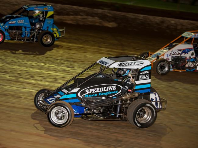 Troy Ware in action at Maryborough speedway. Picture 44 Photography