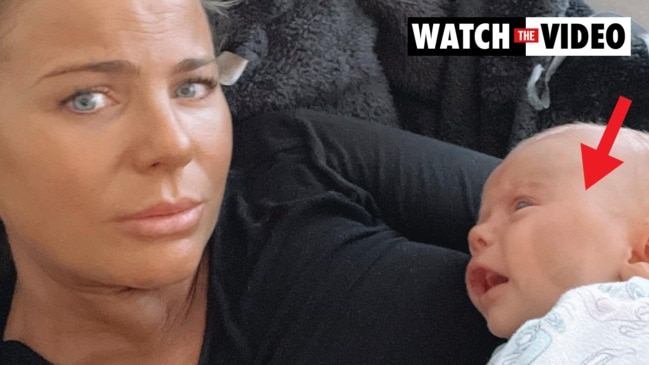 Fiona Falkiner suffers hilarious fake tan fail with son