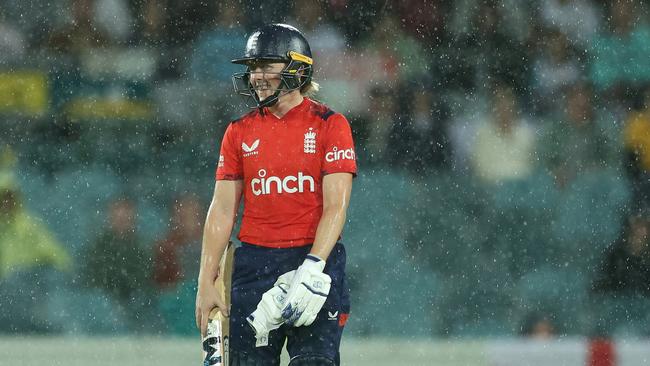 England skipper Heather Knight couldn’t believe it. (Photo by Mark Metcalfe/Getty Images)