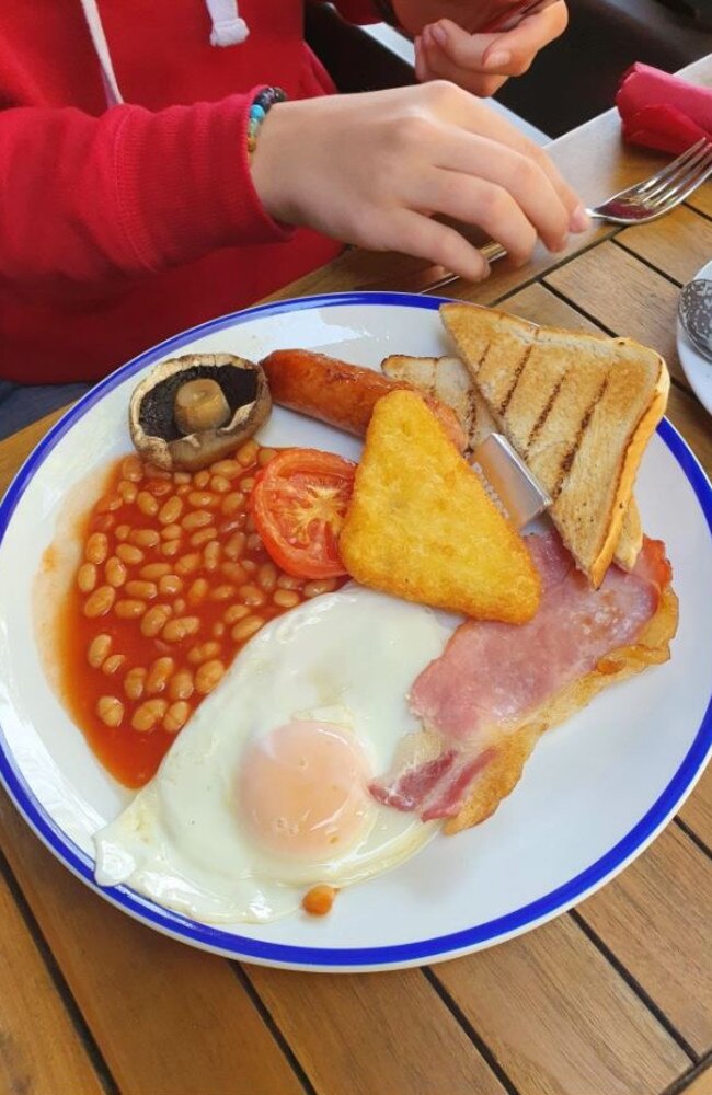 The non-vegan version of the breakfast, which also cost $18. Picture: Jennifer Carr