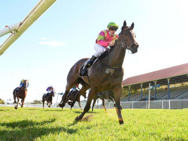 Tara Jasmine wins Race 2 at Clarence River Jockey Club. Photo: Bruce Thomas/Trackside Photography.