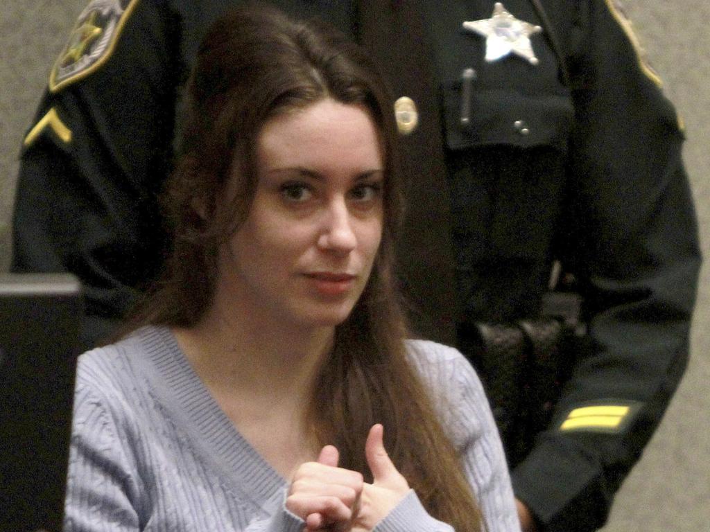 Casey Anthony sits in the courtroom. Picture: Joe Burbank/AP