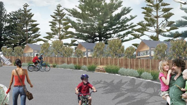 Yankalilla Council is planning a $11.7m upgrade of the Normanville foreshore, including new cabins in its caravan park. Picture: Supplied