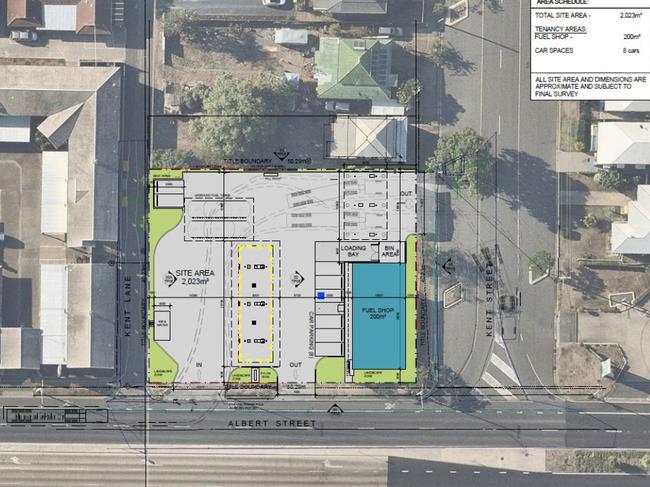 Design layout of the proposed Mobil service station.