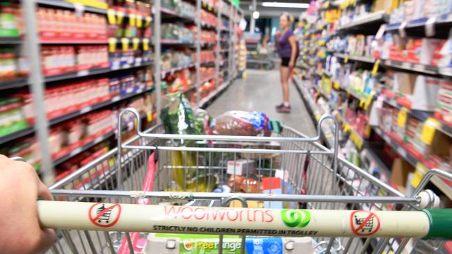 Shopping trolleys are set to get lighter as interest rates bite. Picture: Sam Mooy