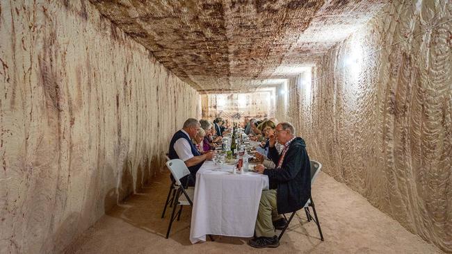 Underground lunch in Coober Pedy. Picture: supplied