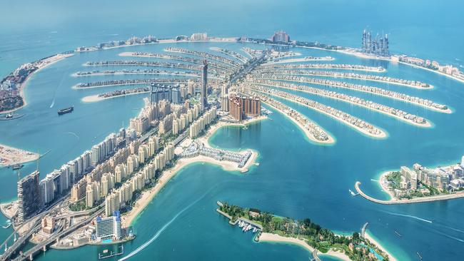 Properties connected to the Makhloufs are on the Palm Jumeirah in Dubai. Picture: Getty Images.