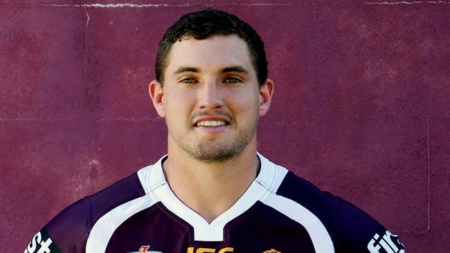 Broncos player Corey Oates wearing the new jersey for 2017. Pics Tara Croser.