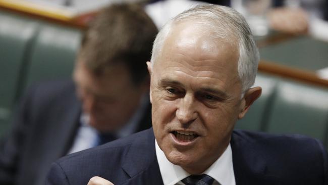 20180529: News Corp: Canberra: NEWS: Parliament House Question Time. Prime Minister Malcolm Turnbull address parliament during Question Time in The House of Representatives at Parliament House in Canberra.  Picture: Sean Davey/ News Corp Australia