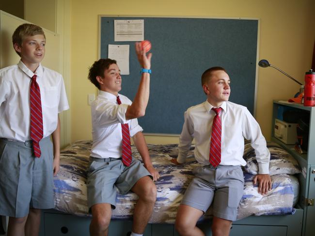 Scotch College boarding students relax in their room. For The Weekly Times scholarships feature 2017.