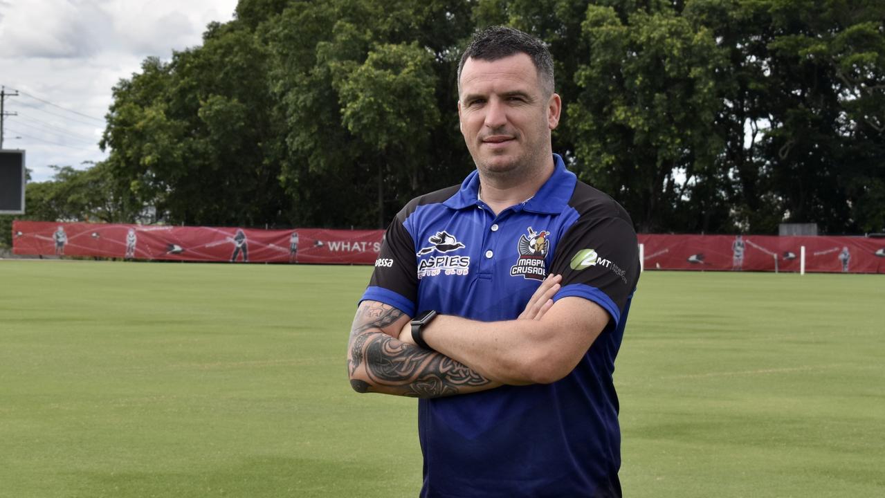 New Mackay and Whitsunday Magpies Crusaders coach Brian Murphy ahead of the QPL 2022 season at Sologinkin Oval. Picture: Matthew Forrest