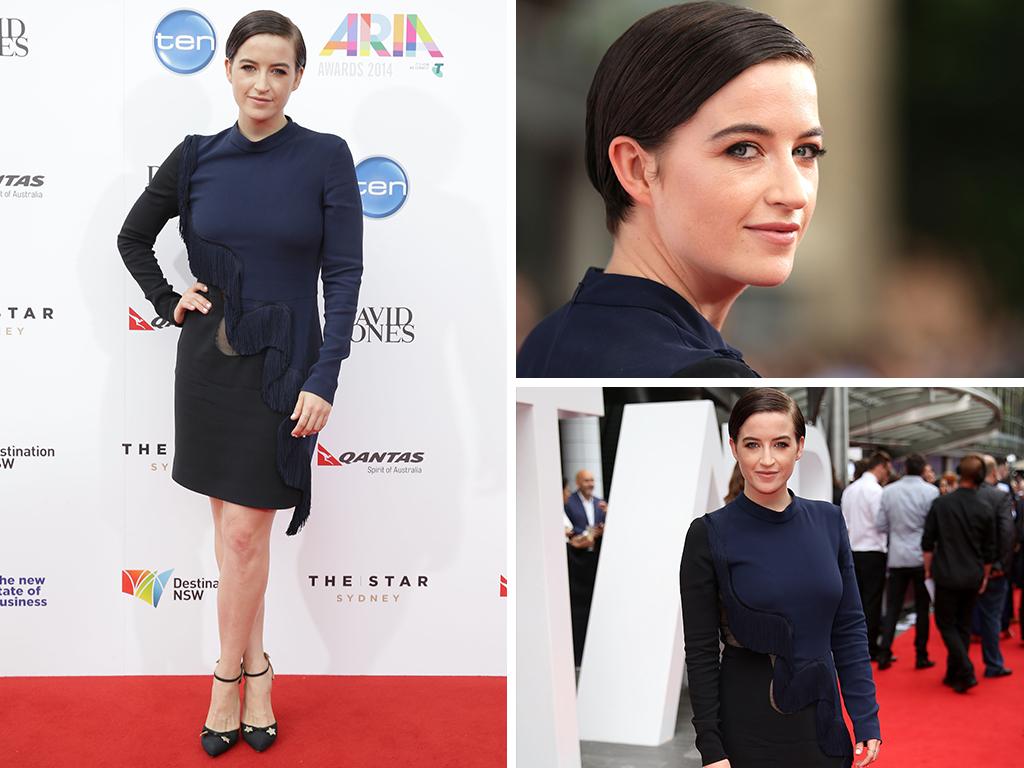 Singer Megan Washington arrives at the ARIA Awards 2014 in Sydney. Pictures: Getty