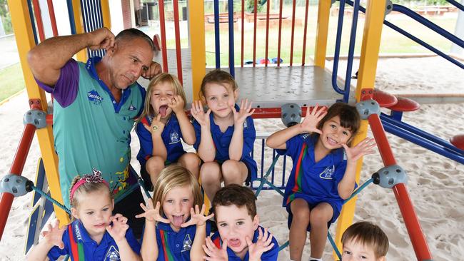 MY FIRST YEAR: Funny faces. Widgee State School Preps. Picture: Patrick Woods.