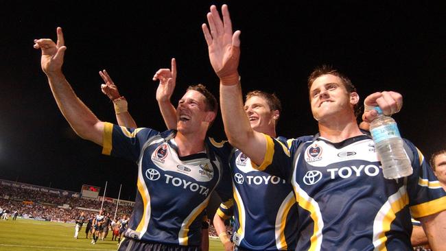 Luke O’Donnell, David Myles and Josh Hanna. Picture: Scott Radford-Chisholm