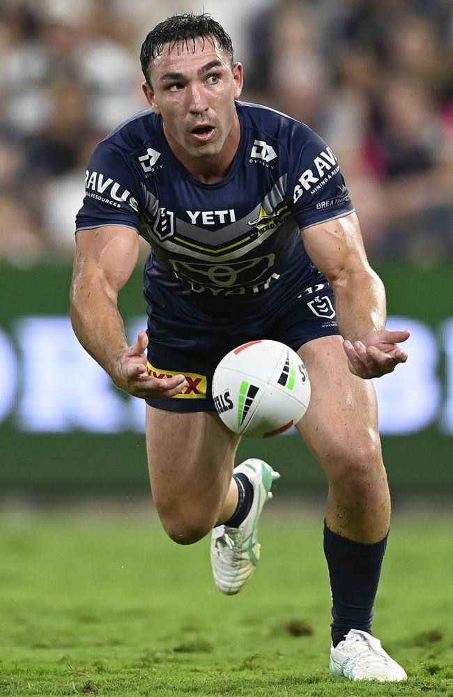 Reece Robson said he would look to sniff around the ruck for attacking opportunities later in the game once fatigue had entered the conversation. (Photo by Ian Hitchcock/Getty Images)