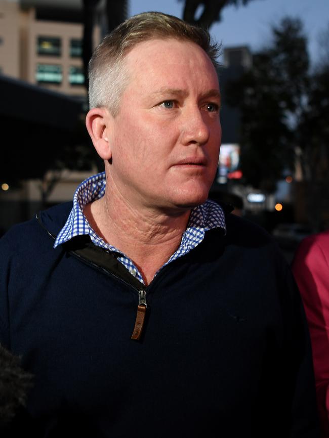 John Norman outside the police watchhouse this evening. Picture: Dan Peled/AAP