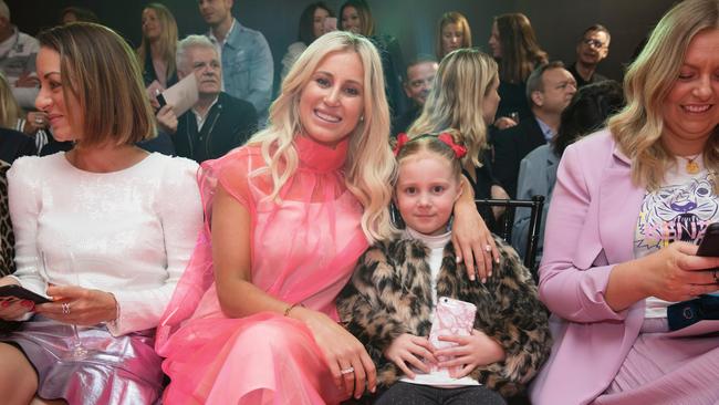 In the front row with daughter Pixie at the Myer spring/summer 2018 show in Sydney. (Picture: Getty Images)