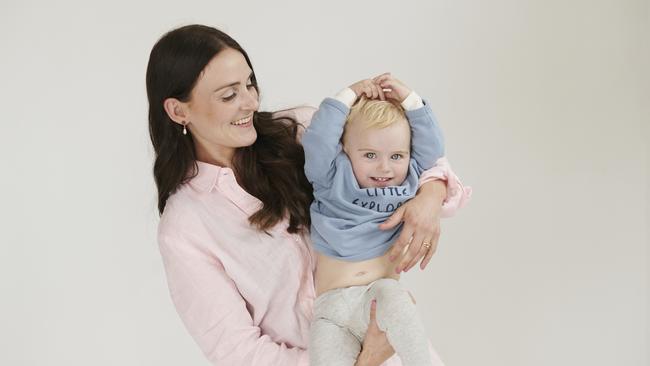 Jane's daughter Lucy Roberts, and granddaughter Hazel. Picture: Kate Bowman