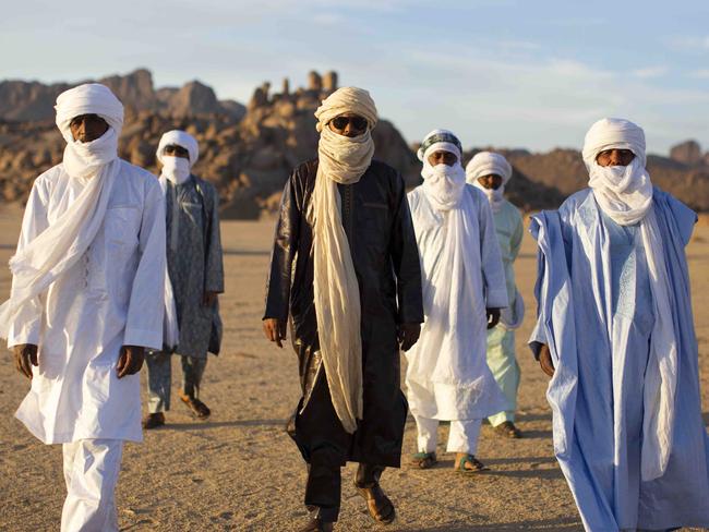 Tuareg Saharan desert rock band Tinariwen is performing at the Governor Hindmarsh Hotel on June 2, 2024. Source: Supplied