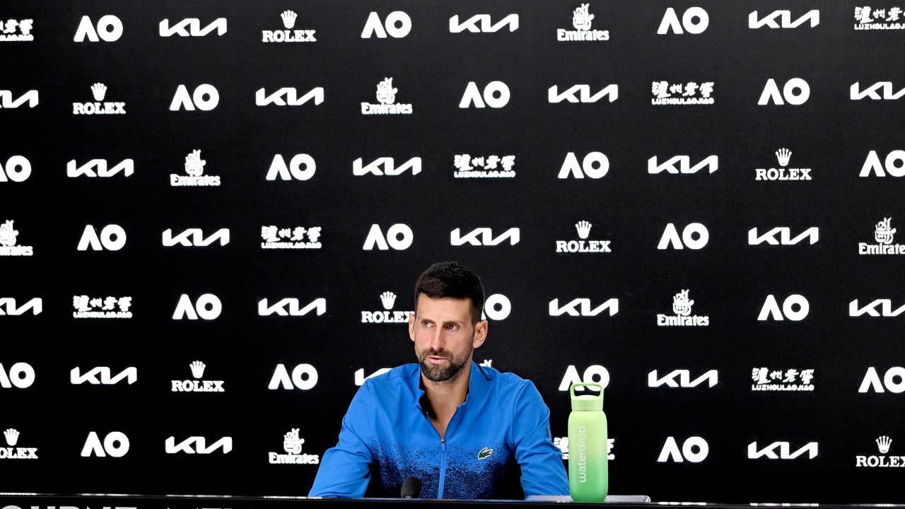 Novak Djokovic is refusing any interviews with Australian Open host broadcaster Channel Nine. Picture: Tennis Australia