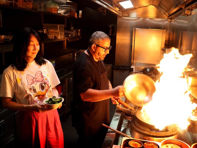 Long Chim Sydney is closing -  General Manager Jill Vasuvanich and Head Chef Andreas Grandville.   Picture - Chris Pavlich for The Australian