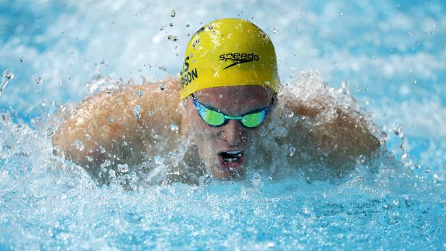 Simpson competing in the Men’s 100m Butterfly Heats on day four of the Birmingham 2022 Commonwealth Games. Picture: Clive Brunskill / Getty Images