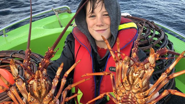 Flynn Stanfield and fresh southern rock lobster.