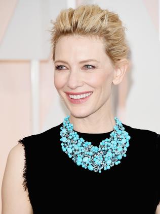 Simple but stunning ... Aussie star Cate Blanchett turns heads on the red carpet. Picture: Getty Images
