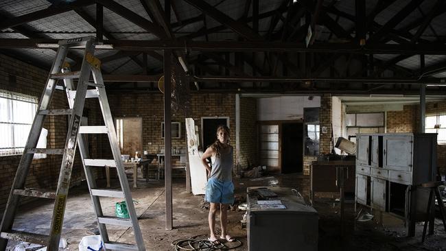 Antoinette O'Brien’s home was destroyed in the Lismore floods, like many in the regional city. Picture: Elise Derwin.