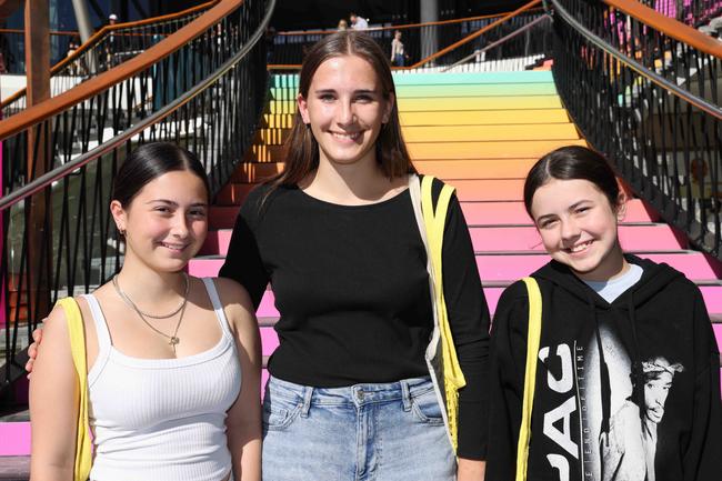 Tahli Morgan, Summer ONeill and Ellie Morgan at Pacific Fair Beauty Weekend with Anna Paul. Picture, Portia Large.