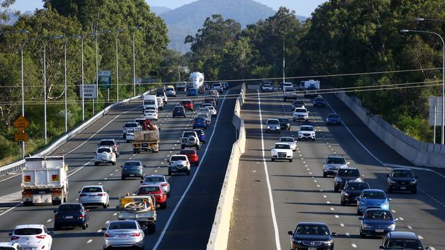 Afternoon traffic on the M1 as commuters head through Nerang. Picture: David Clark