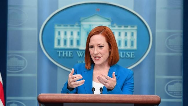 White House press secretary Jen Psaki dismissed a legitimate question about Biden’s conflicts of interest. Picture: Nicholas Kamm / AFP