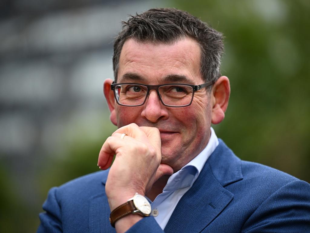 Former Premier Daniel Andrews at a press conference in July announcing the cancellation of the 2026 Commonwealth Games. Picture: AAP